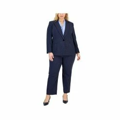 Wholesale ✨ Kasper Plus Size Stretch Jacquard Dot-Print Blazer Kasper Navy 👏 -Cheap Kasper Store unnamed file 799
