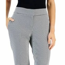 Cheapest 🥰 Kasper Petite Houndstooth Mid Rise Slim-Fit Pants Black/white 🛒 -Cheap Kasper Store unnamed file 808