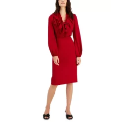 Best Pirce 🤩 Kasper Colorblocked Faux-Wrap Sheath 👗 Dress Gold/royal Blue 🛒 -Cheap Kasper Store unnamed file 82