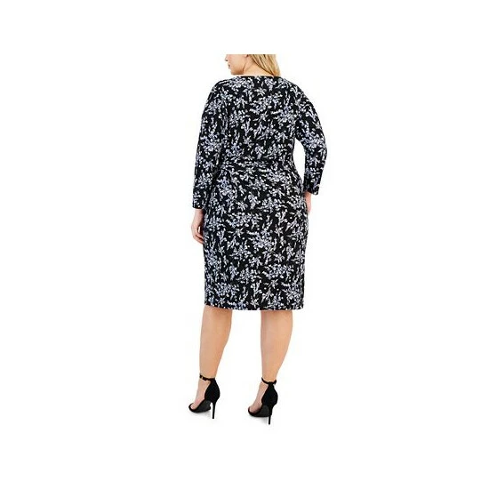 Flash Sale ๐ Kasper Plus Size Floral Faux-Wrap Pullover ๐ Dress Black Multi ๐ฅฐ 4 Flash Sale ๐ Kasper Plus Size Floral Faux-Wrap Pullover ๐ Dress Black Multi ๐ฅฐ - Image 2