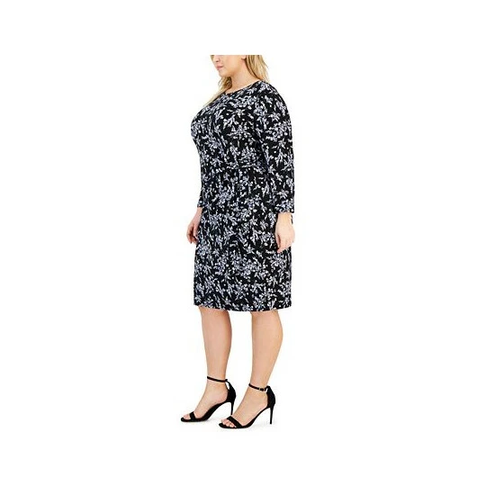 Flash Sale ๐ Kasper Plus Size Floral Faux-Wrap Pullover ๐ Dress Black Multi ๐ฅฐ 5 Flash Sale ๐ Kasper Plus Size Floral Faux-Wrap Pullover ๐ Dress Black Multi ๐ฅฐ - Image 3