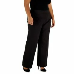 Hot Sale 😉 Kasper Plus Size Wide-Leg Pull-On Pants Chocolate Combo 🤩