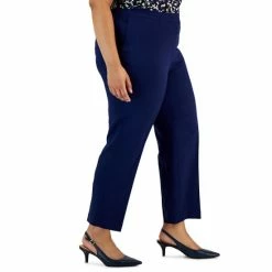 Wholesale 🔔 Kasper Plus Size Straight-Leg Pants Black 😀 -Cheap Kasper Store unnamed file 916