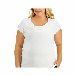 Top 10 ⭐ Kasper Plus Size Short-Sleeve Cowl-Neck Top Crimson 💯 -Cheap Kasper Store unnamed file 933