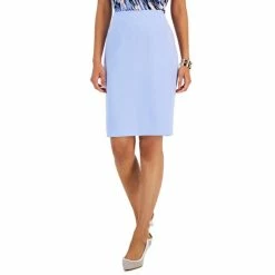 Hot Sale 👍 Kasper Petite Stretch Crepe Pencil 👗 Skirt California Sky 🥰