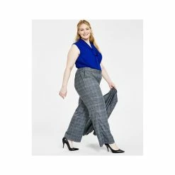 Best reviews of 🎁 Kasper Plus Size Glen Plaid Pull-On Pants Royal Blue Combo 🤩 -Cheap Kasper Store unnamed file 942