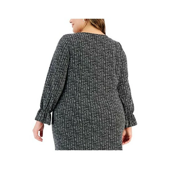 Cheapest ๐ Kasper Plus Size Printed Bateau-Neck Flare-Cuff Blouse Black/vanilla Ice ๐ฏ 4 Cheapest ๐ Kasper Plus Size Printed Bateau-Neck Flare-Cuff Blouse Black/vanilla Ice ๐ฏ - Image 2