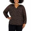 Coupon 🎉 Kasper Plus Size Blouson-Sleeve Top Black Combo 😍 -Cheap Kasper Store unnamed file 998